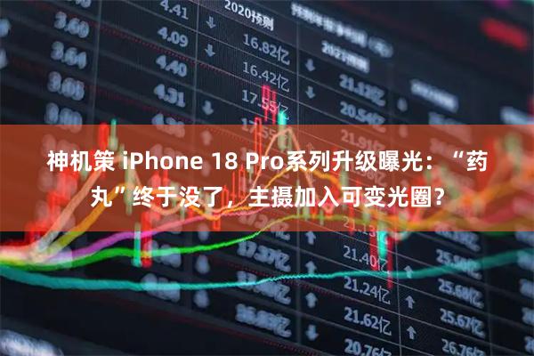 神机策 iPhone 18 Pro系列升级曝光：“药丸”终于没了，主摄加入可变光圈？