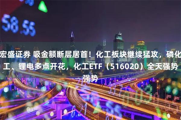 宏盛证券 吸金额断层居首！化工板块继续猛攻，磷化工、锂电多点开花，化工ETF（516020）全天强势